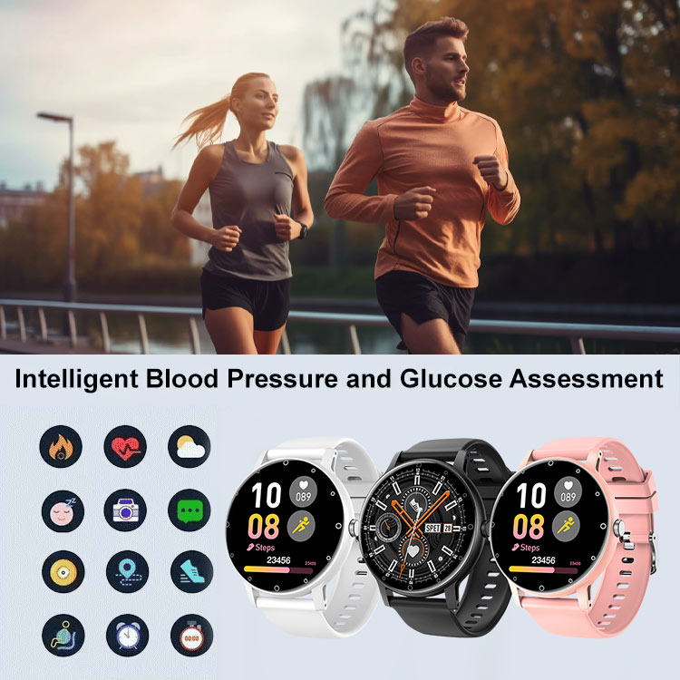 1 year warranty - 2024 Newest Blood Glucose Smart Watch - Measure blood sugar, heart rate, sleep quality and other physical indicators - Personal doctor on your wrist - FDA cleared - Free Shipping from Manila 